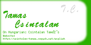 tamas csintalan business card